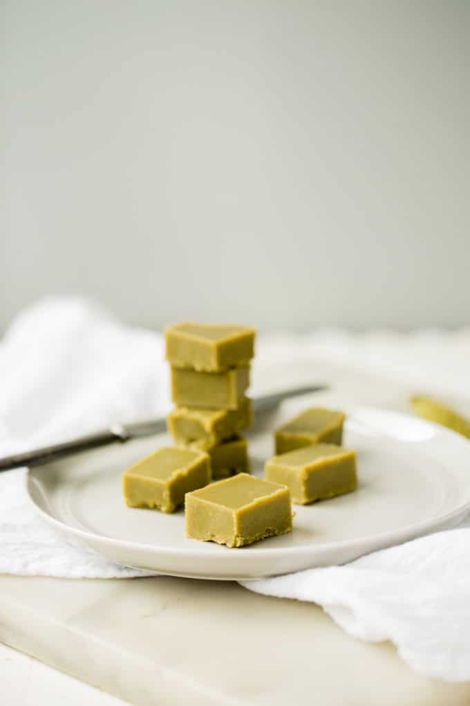 5-Ingredient Mint Matcha Superfood Fudge - Blissful Basil