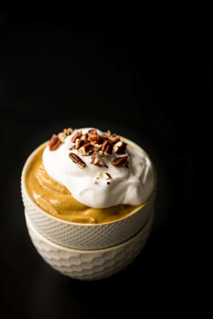 The Best 5-Ingredient Vegan Pumpkin Mousse with Coconut Whip