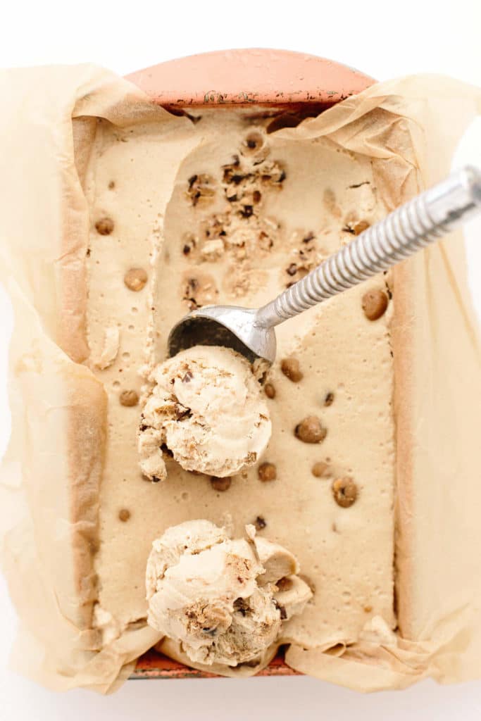 No-Churn Vegan PB Cookie Dough Ice Cream - Blissful Basil